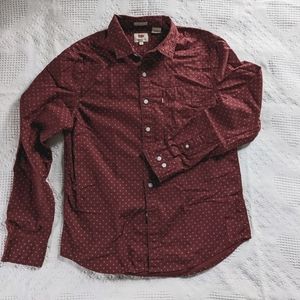 Levi's dark red button down Sz M Slim